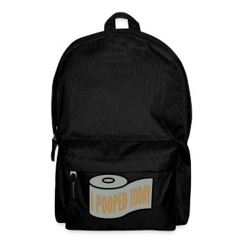 I pooped today Zitat - Rucksack - Schwarz - Vorne
