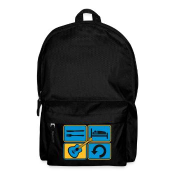 Gitarre spielen täglich wiederholen - Rucksack - Schwarz - Vorne