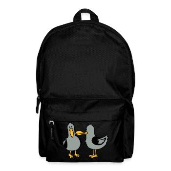 Freunde 2 lustige Möwen - Rucksack - Schwarz - Vorne