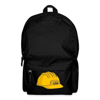 Bauarbeiter Helm Baustelle - Rucksack - Schwarz - Vorne