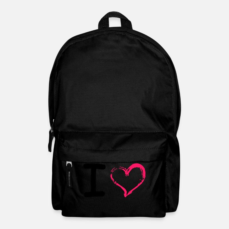 I Heart - Rucksack - Schwarz