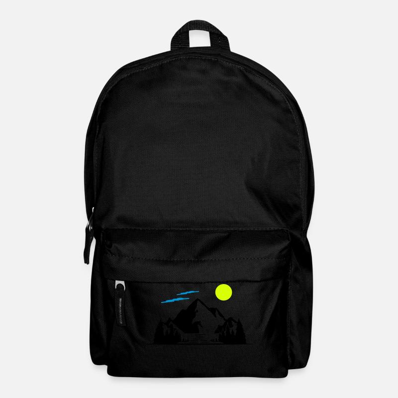 Berge - Rucksack - Schwarz