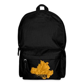 Dresden - Karte - Umriss - Sachsen - Rucksack - Schwarz - Vorne