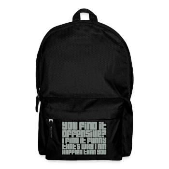 You find it offensive - Backpack - black - Front