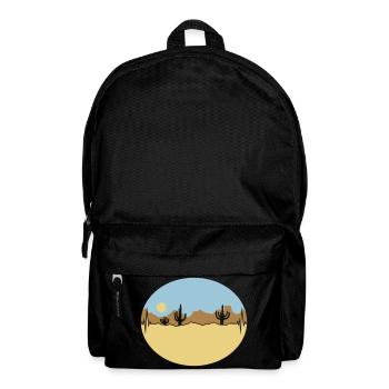 Fréquence Paysage désertique Silhouette - Sac à dos - noir - Devant