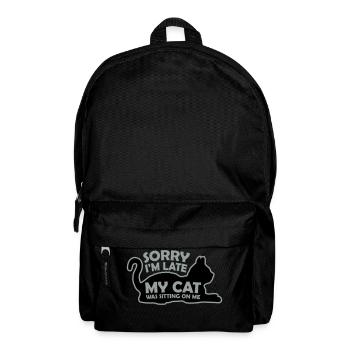 sorry cat was sitting - Rucksack - Schwarz - Vorne