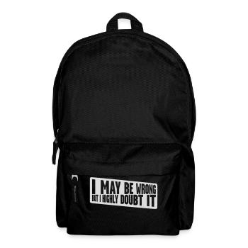I may be wrong - Backpack - black - Front