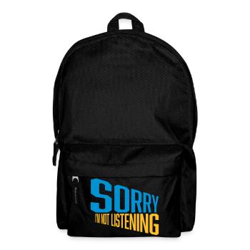 désolé de ne pas écouter - Sac à dos - noir - Devant