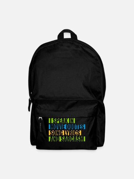 speak lyrics and sarcasm - Backpack - black