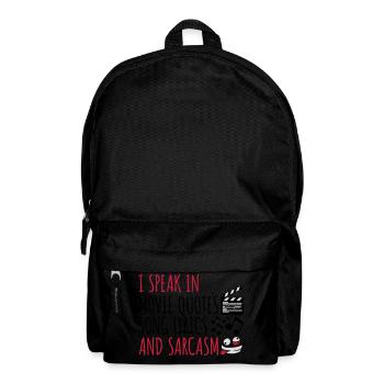 speak lyrics and sarcasm - Backpack - black - Front