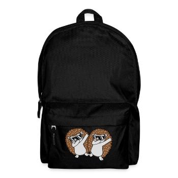 2 amis hérissons dabbing - Sac à dos - noir - Devant