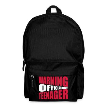 avertissement citation officielle d’adolescent - Sac à dos - noir - Devant