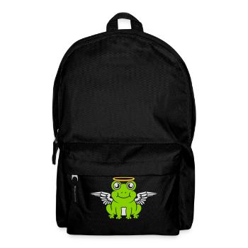 Engel Frosch Flügel Heiligenschein - Rucksack - Schwarz - Vorne