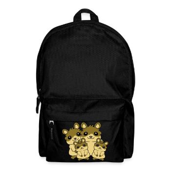 Mama Papa Kinder Hamster - Rucksack - Schwarz - Vorne