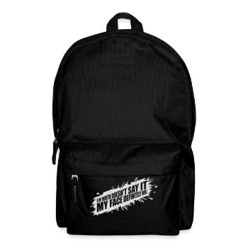 my face definitely will - Rucksack - Schwarz - Vorne