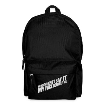 my face definitely will - Rucksack - Schwarz - Vorne