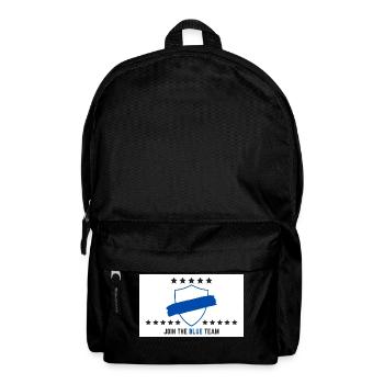 JOIN THE BLUE TEAM // WHITE VERSION - Rucksack - Schwarz - Vorne