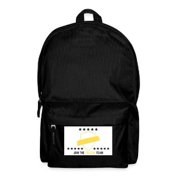 JOIN THE YELLOW TEAM // WHITE VERSION - Rucksack - Schwarz - Vorne