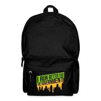 run better than government - Backpack - black - Front
