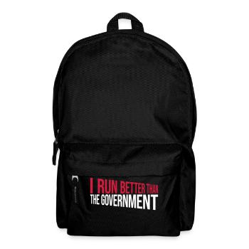 run better than government - Backpack - black - Front