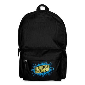 run better than government - Backpack - black - Front