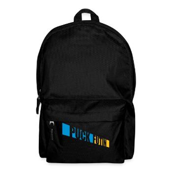 puck futin logo design - Backpack - black - Front