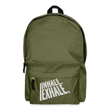 Inspirez expirez Yoga citation - Sac à dos - vert olive - Devant