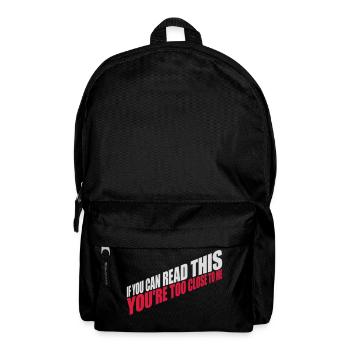 trop près de moi - Sac à dos - noir - Devant
