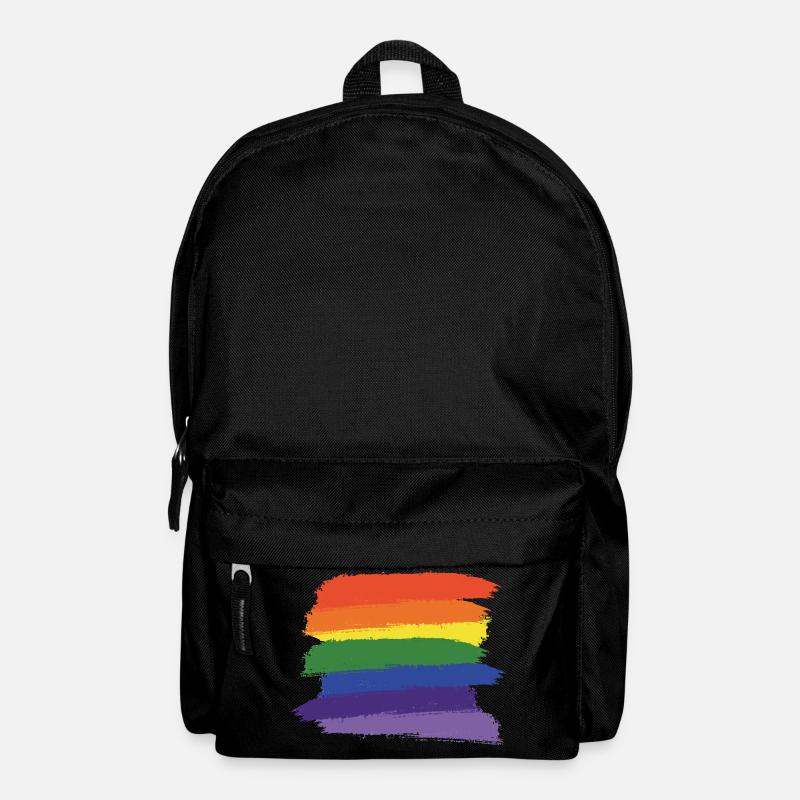 Pinceaux arc-en-ciel (grands) - Sac à dos - noir