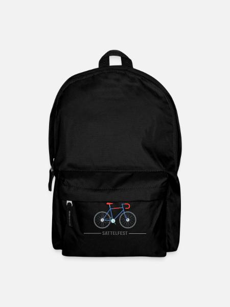 Fahrrad Bike Rennrad "Sattelfest" Fahrradsattel - Rucksack - Schwarz