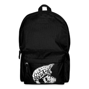 Cool Pangolin Sketch Graphic Wildlife Creature - Backpack - black - Front