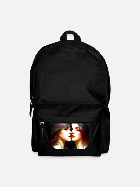 Two girls together - Backpack - black