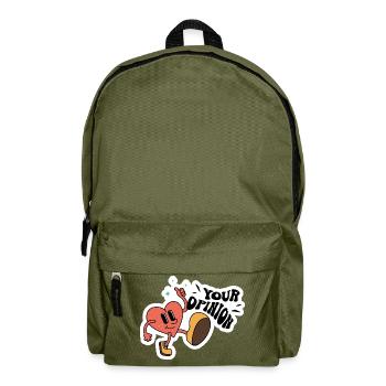 Heart Your Opinion - Rucksack - Olivgrün - Vorne