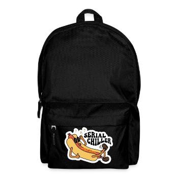 Serial Chiller Sarcastic Hot Dog Design - Backpack - black - Front