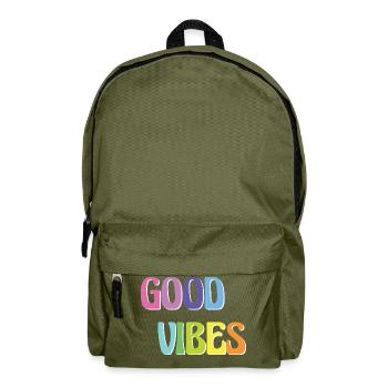 Good Vibes - Rucksack - Olivgrün - Vorne