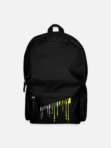 crazy dog lady quote - Backpack - black