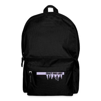 crazy dog lady quote - Backpack - black - Front