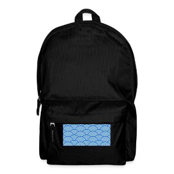Blue Sushi Waves Pattern - Backpack - black - Front