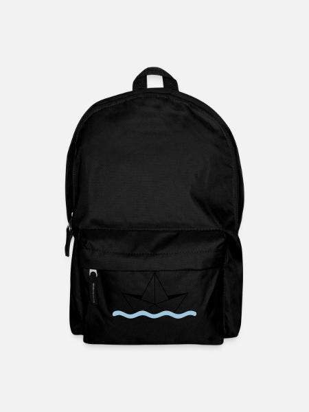 Papierschiff - Rucksack - Schwarz