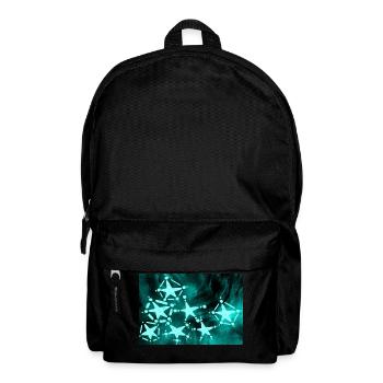 7 BLAUE STERNE - Rucksack - Schwarz - Vorne