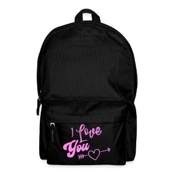 i love you - Rucksack - Schwarz - Vorne