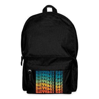 Anniversaire Garçon Groovy Rétro Vintage Anniversaire - Sac à dos - noir - Devant