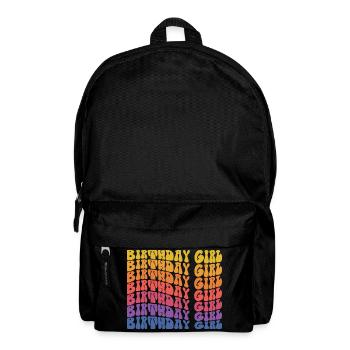 Anniversaire Fille Groovy Vintage Rétro Anniversaire - Sac à dos - noir - Devant
