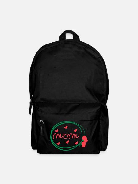 MAMA SCHRIFTZUG MIT NELKEN - Rucksack - Schwarz