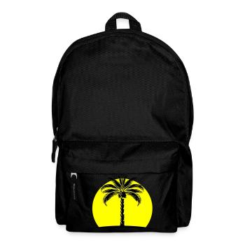 Palme Silhouette Insel - Rucksack - Schwarz - Vorne