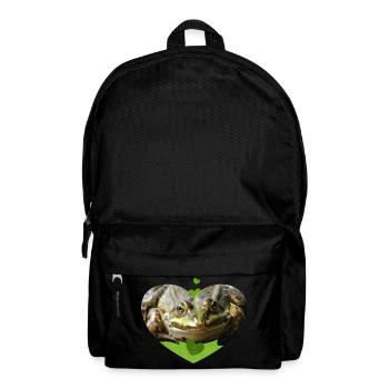 Frosch Kröte Frösche Prinz - Rucksack - Schwarz - Vorne
