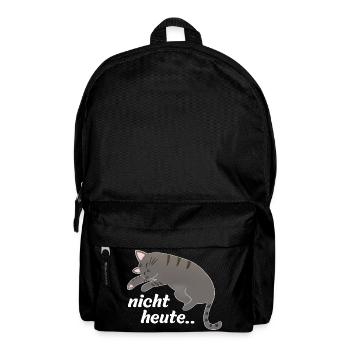 Nicht heute Katze - Rucksack - Schwarz - Vorne