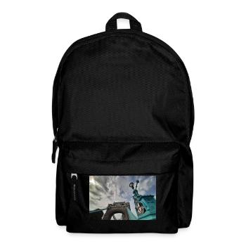 Tower Bridge London mit bewölktem Himmel - Rucksack - Schwarz - Vorne