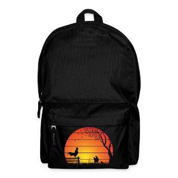 Chickens Sunset - Backpack - black - Front