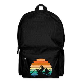 Berglandschaft Sonnenuntergang - Rucksack - Schwarz - Vorne